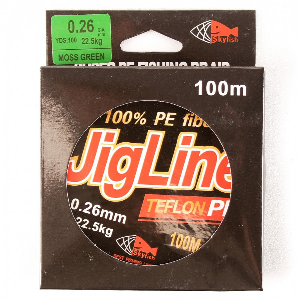 Шнур плетеный JigLine Teflon PE 0,18 мм 100 метров в Кемерово